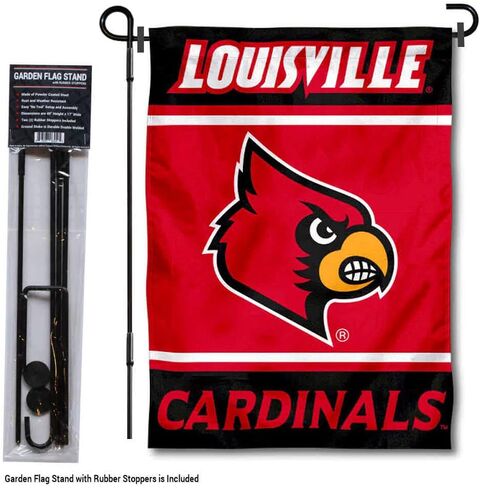 College Flags & Banners Co. Louisville Cardinals Garden Flag with Stand Holder in Saudi Arabia