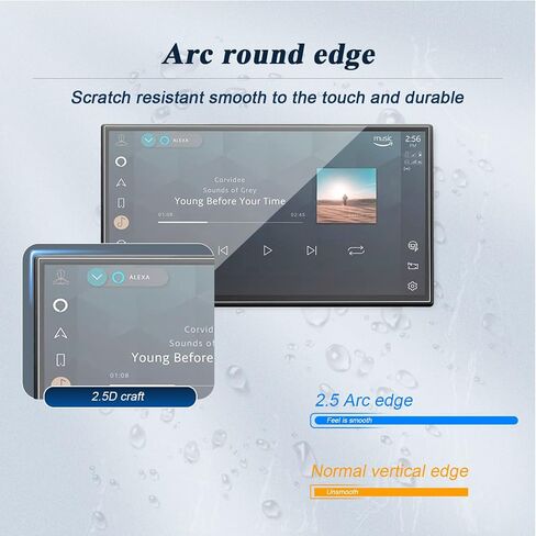 [2Pcs] 2023 2024 Range Rover Sport Screen Protector for 2023 2024 Land Rover Range Rover Pivi Pro & 2023 2024 Range Rover Sport 13.1"Curved Floating Navigation Display Anti-Glare &Scratch Ultra-Clear Range Rover Sport 2023 2024 in Saudi Arabia