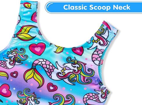 Girls Gymnastics Leotards Sleeveless Tumble Biketards One Piece Dance Unitards with Short in Saudi Arabia