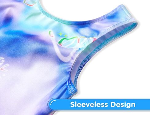 Girls Gymnastics Leotards Sleeveless Tumble Biketards One Piece Dance Unitards with Short in Saudi Arabia