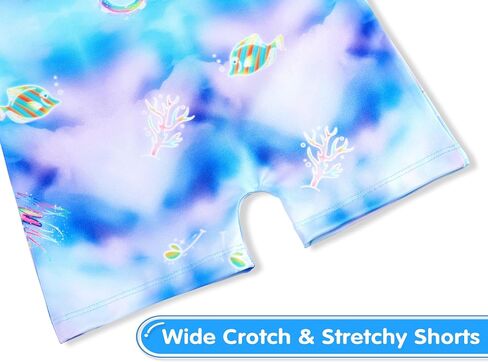 Girls Gymnastics Leotards Sleeveless Tumble Biketards One Piece Dance Unitards with Short in Saudi Arabia