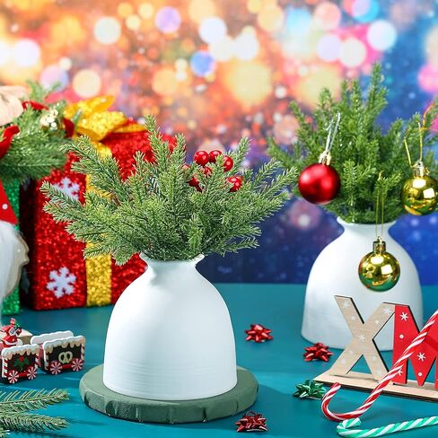 120 قطعة من إبر الصنوبر الاصطناعي لعيد الميلاد، فروع صنوبر وهمية، فروع شجرة عيد الميلاد الخضراء، إكليل من أوراق الصنوبر الخضراء لأكاليل عيد الميلاد، ديكور المنزل والحديقة والعطلات in Kuwait