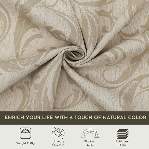 Blue Floral Vintage Curtains for Farmhouse Living Room,Window Drapes with Scroll Floral Pattern,80% Blackout Curtains for bedroom,Grommet Top Thermal Insulated Curtains 52x96 Inch 2 Panels in Saudi Arabia