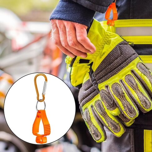 6 Pieces Glove Grabber Clip Holder Work Safety Keeper Clamp Catcher for Belt Loop Guard Worker (Orange) in Saudi Arabia