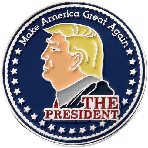 علامة كرة جولف زرقاء من Craftsman Golf US President مع مشبك، سبيكة معدنية، مغناطيسية سهلة التركيب على القبعة in Kuwait