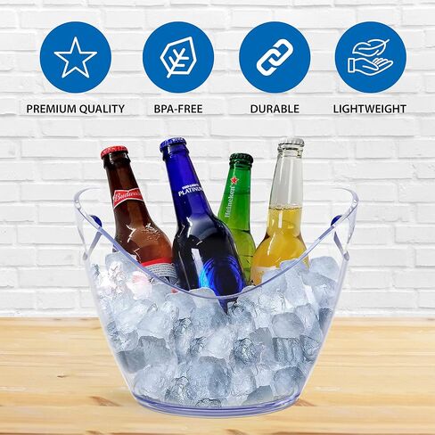 Ice Buckets for Parties - Clear Acrylic Ice Bucket 3.5 Liter - Good for 2 Wine, Champagne or 4 Beer Bottles - 16pk Bulk in Saudi Arabia