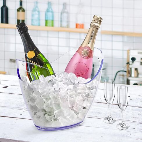 Ice Buckets for Parties - Clear Acrylic Ice Bucket 3.5 Liter - Good for 2 Wine, Champagne or 4 Beer Bottles - 16pk Bulk in Saudi Arabia