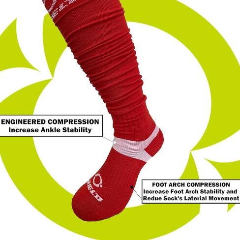 O SHIELD Football Scrunch Socks, Extra Long Athletic Soccer Achilles Supporter, Comfortable Material Cottons in Saudi Arabia