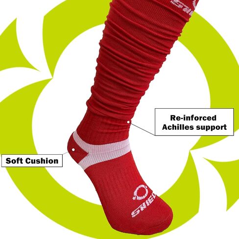 O SHIELD Football Scrunch Socks, Extra Long Athletic Soccer Achilles Supporter, Comfortable Material Cottons in Saudi Arabia