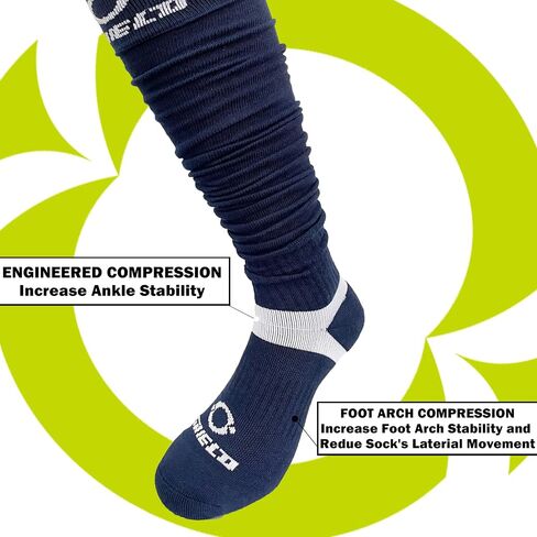O SHIELD Football Scrunch Socks, Extra Long Athletic Soccer Achilles Supporter, Comfortable Material Cottons in Saudi Arabia