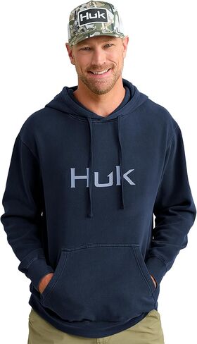 HUK Men's Cotton Fleece Graphic Hoodie, Performance Fishing Sweatshirt in Saudi Arabia