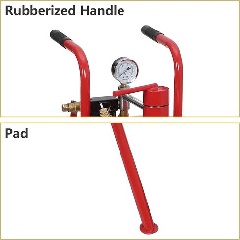Sand Blaster 10 Gallon, Portable Air Sandblaster 125PSI, High Pressure Air Sandblaster with 6" Wheels, Rust Removal and Special Surface Treatment of Material, Red in Saudi Arabia