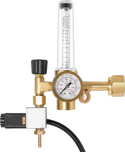 VIVOSUN Nitrogen Regulator with CGA580 Inlet and 7/16'' UNF Outlet Connection, Heavy-Duty Handle Helium Regulator with Double Pressure Gauge in Saudi Arabia