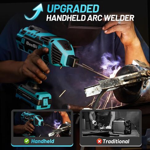 ماكينة لحام محمولة من Seesii، 20-120 أمبير 110 فولت مع 6 تعديلات تيار متغير مناسبة لقضبان اللحام 3/64 بوصة - 1/8 بوصة، تصميم للعمل الجوي، لحام DIY، لحام المنزل أو لحام السيارة in Kuwait