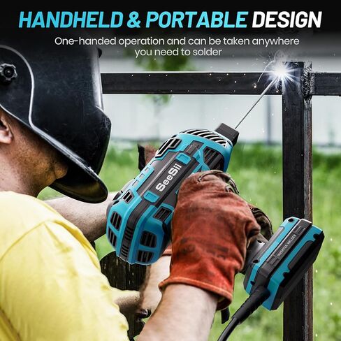 ماكينة لحام محمولة من Seesii، 20-120 أمبير 110 فولت مع 6 تعديلات تيار متغير مناسبة لقضبان اللحام 3/64 بوصة - 1/8 بوصة، تصميم للعمل الجوي، لحام DIY، لحام المنزل أو لحام السيارة in Kuwait
