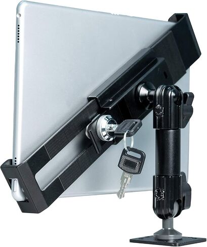 Tabletop Wall Mount – CTA Multi-Mount Carbon Fiber Support Arm for iPad 10th Gen 10.9" - iPad 7/8/9 Gen 10.2" - iPad Pro 12.9" - iPad Air 3 - Surface Pro 4 - Galaxy Tab S3 & More - Black (AUT-VDM) in Saudi Arabia