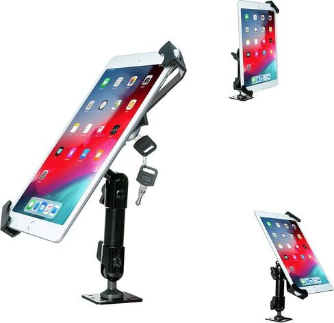 Tabletop Wall Mount – CTA Multi-Mount Carbon Fiber Support Arm for iPad 10th Gen 10.9" - iPad 7/8/9 Gen 10.2" - iPad Pro 12.9" - iPad Air 3 - Surface Pro 4 - Galaxy Tab S3 & More - Black (AUT-VDM) in Saudi Arabia