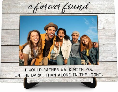 Friends Picture Frame Gifts, Wooden Friendship Photo Frame Gift for Women Sister Friend Bestie, Forever Friend Picture Frames Gifts for Birthday Christmas Graduation -06 in Saudi Arabia