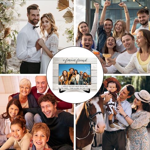 Friends Picture Frame Gifts, Wooden Friendship Photo Frame Gift for Women Sister Friend Bestie, Forever Friend Picture Frames Gifts for Birthday Christmas Graduation -06 in Saudi Arabia