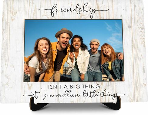 Friends Picture Frame Gifts, Wooden Friendship Photo Frame Gift for Women Sister Friend Bestie, Forever Friend Picture Frames Gifts for Birthday Christmas Graduation -06 in Saudi Arabia
