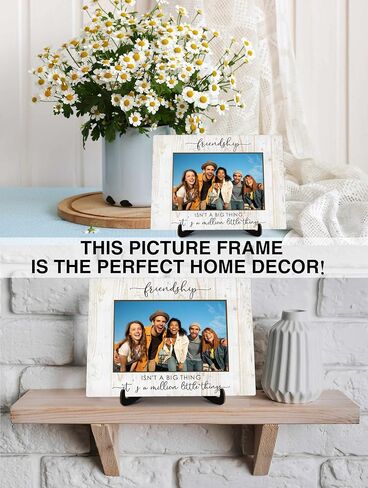 Friends Picture Frame Gifts, Wooden Friendship Photo Frame Gift for Women Sister Friend Bestie, Forever Friend Picture Frames Gifts for Birthday Christmas Graduation -06 in Saudi Arabia