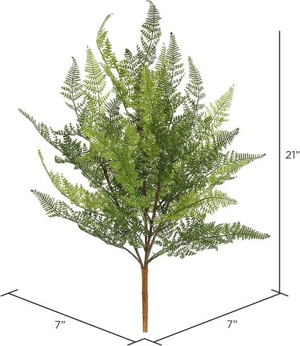 Vickerman Everyday 21.5" Artificial Green Lace Fern Bush - Faux Indoor Plant Bush - Greenery for Home Or Office Decor - Maintenance Free in Saudi Arabia