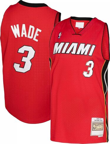 Dwyane Wade Miami Heat Red Youth 8-20 Hardwood Classic Soul Swingman Player Jersey - Small 8 in Saudi Arabia