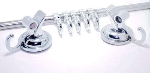 Suction Cup Hook Rack Bar Rail Hanger Shower Utensil Hook Hooks Organizer for Kitchen Utensils and Bathroom Accessories .,Black. in Saudi Arabia