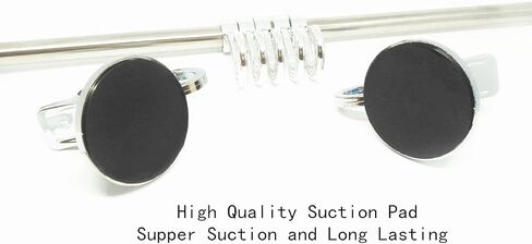 Suction Cup Hook Rack Bar Rail Hanger Shower Utensil Hook Hooks Organizer for Kitchen Utensils and Bathroom Accessories .,Black. in Saudi Arabia
