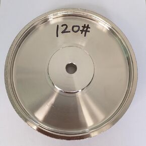 6" Diameter Electroplating Diamond Grinding Wheel with 1/2" Arbor for Stone Glass Lapidary Crystal Grinding and Polishing (Grit:1000#)