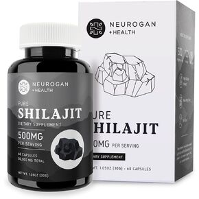 Neurogan Health Pure Himalayan Shilajit Capsules | Energy, Brain, Immune Support Supplements with Fulvic Acid & Trace Minerals | Mood Support, Gut Health Support for Men & Women | Made in USA