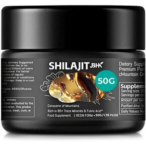 50g Strong Himalayan Shilajit -High Nutritional Potency - Grade A Shilajit Resin with Fulvic Acid - Humic Acid - Authentic & Lab Tested for Purity
