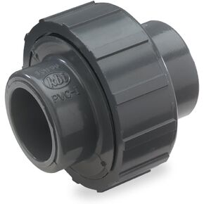 King Brothers Inc. U-1500-S PVC Pipe Fitting, 1-1/2-Inch Slip Union, Schedule 80, EPDM O-ring, Gray, 1-1/2 Inch