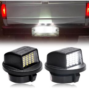 R&F Auto License Plate Lights Tag Light Lamp Compatible with F150 F250 F350 Super Duty Explorer Ranger Bronco Excursion Expedition Rear Bumper Tag Lamp, White Light & Red U Shaped Light