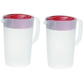 Rubbermaid 1 Gallon Servin' Saver Pitcher (Set of 2), 1, Red