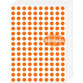 1/4 Inch Round Color Coding Labels Roll Solid Colors Dot Stickers Adhesive Colored Circle Stickers for Inventory Organize, File Classification, 8 Colors