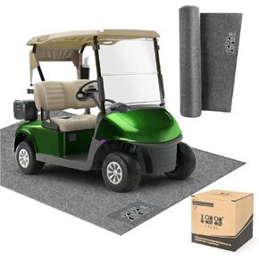 10L0L Universal Golf Cart Garage Mat,Durable, Waterproof, Oil-Resistant,Anti-Slip Parking Mats for Golf cart/Motorcycle/ATV/UTV,Size:106'' x 59''