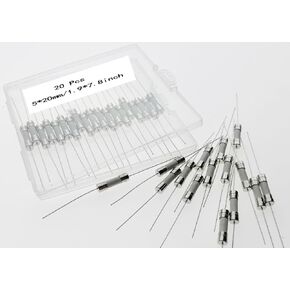 1A, T1A, 1A250V Fuse, T1A250V Fuse, 1A Fuse, 1A250V, 1A Fuses, 1AH 250V, Fuse 1AH, 1AH fuses, Microtemp Thermal Ceramic Tube, Fuse 1A250V, Celsius Ceramic Lead Fuse, 1A 250V 5 * 20mm (20 Pcs)