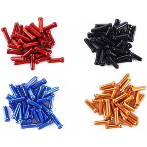 Vctitil 120 Pcs Bike Brake Cables End Caps Aluminum Alloy Cable End Crimps Bicycle Derailleur Shifting Cover Crimps for Road Bike and Mountain Bicycle,4 Color
