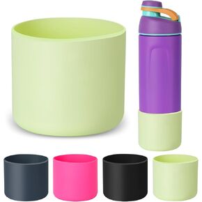 Silicone Water Bottle Boot Compatible with O’wala 24 oz, Anti-Slip Bottom Protector Cover Sleeve for TWI-st, Free-Sip, Flip 24 oz Water Bottles (Light Green) in Saudi Arabia