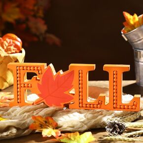 Yousoontic Fall Table Decor Fall Wooden Tiered Tray Tabletop Decorations Fall Letter Maple Leaf Beaded Sign Fall Table Centerpieces for Autumn Thanksgiving Gifts Home Office Decor Party Supplies