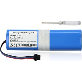 ZTHY Replacement Battery Compatible with Mamibot eXVAC 890, Garlyn SR-800 Max, SUN-INTE-279, Onson J30 Pro, Viomi S9, Viomi D800,Lenovo LR1 S9 VXVC07 1112131415 Robot Vacuum Cleaner 14.4V 5200mAh in Saudi Arabia