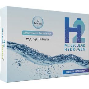 H2 Molecular Hydrogen Water Tablets with effervescent Technology for Healthy Hydration, Optimal Energy, and Metabolism Support; 8 PPM. (30, Unflavored)