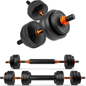 Adjustable Weights Dumbbells Set, 22/33/44/55/66/88lbs Free Weights Dumbbells Set with Upgraded Nut, Weight Set for Home Gym, 3 in 1 Used as Barbell, Dumbbell, Push up Stand, Workout, Suitable Men Women