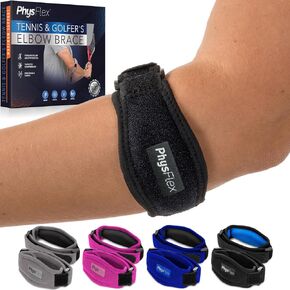 2-Pack Elbow Brace for Men & Women, Adjustable Tennis & Golfer's Elbow Support Strap for Tendonitis Pain Relief - Compression Pad for Arm, Forearm, Tendon Pain Relief
