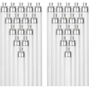 Sunlite 30345 F28T5/865 4 Foot T5 Linear Fluorescent Lamp, 28 Watts, 2500 Lumens, 6500K Daylight, Miniature G5 Bi-Pin Base, ROHS Compliant, High Performance Straight Tube, 40 Pack