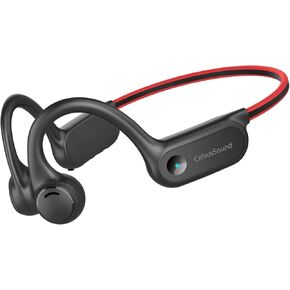 HCMOBI Bone Conduction Headphones, Open-Ear Bluetooth 5.3 Headphones with Mic, IPX7 Waterproof Sports Earbuds Wireless Earphones for Running Workout Cycling, 1.5 Fast Charging and 10H Working Time