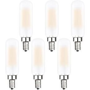 E12 Candelabra Bulb 25W T6 LED Bulb Dimmable 3000K Soft White, 2W Vintage LED Filament Edison Candle Bulb for Chandelier Ceiling Light, 12 Pack