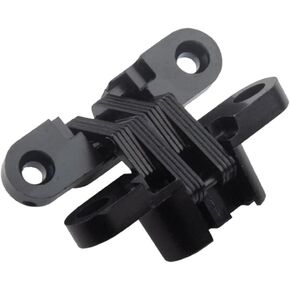 2 Pack Hidden Door Hinges LISHAN Strong and Durable with 180 Degree Opening Angle Easy to Install Made of Thickened Zinc Alloy Ideal for Kitchen Cabinet Secret Doors and Bathroom (Black)