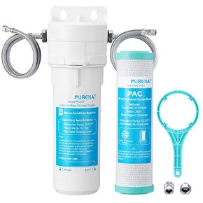 Under Sink Water Filter System - Under Counter Water Filter for Kitchen Faucet,Refrigerator and Ice Maker,10" Replacement Filter(Lower Cost),Highly Effective Reduces Rust,Sand,Chlorine,Bad Taste&Odor